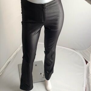 Evolution black coated stretch pants
